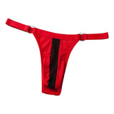 Sunga Slip Rojo Negro Tanga Masculina Bañador 