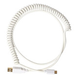 Cable De Cable En Espiral Tipo C V2 De Alta Calidad Blanco