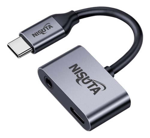 Placa De Sonido Nisuta Nscousauc Usb Tipo C A Usb C Y 3.5mm