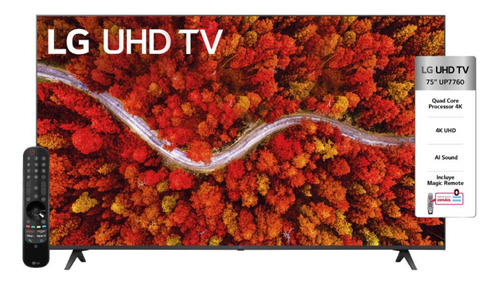 Smart Tv Led LG 75' 75up7760psb 4k Uhd Thinq Ai Hdr10 Pro
