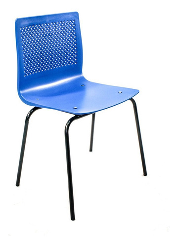 Silla Apilable Oficina Comedor Cocina Plastica Anana Asiento Plastico Flexible Irrompible - De Fabrica Color Azul