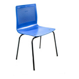 Silla Apilable Oficina Comedor Cocina Plastica Anana Asiento Plastico Flexible Irrompible - De Fabrica Color Azul