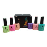 Mussa Colección De 6 Esmaltes De Gel Uv  Gelatina D 