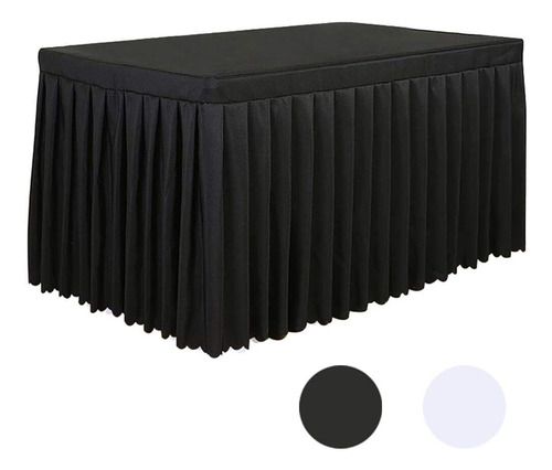 Tina 8' Ft Polyester Fitted Tablecloth Table Skirt For ...