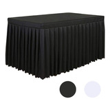 Tina 8' Ft Polyester Fitted Tablecloth Table Skirt For ...