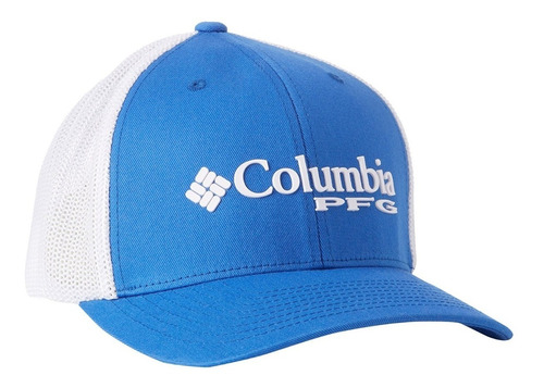 Gorra Columbia Pfg Malla Ajuste Elastico Azul Vivido