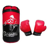 Costal De Boxeo Infantil Para Niño + Guantes Granillo Box 