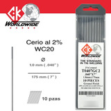 Ck Wc20 - Electrodo Tunsgteno Tig Cerio 2% | 1.0mm .040 