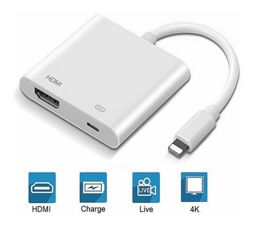 1080p Para iPhone A Hdmi Proyector Convertidor Adaptador Par