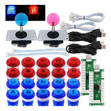 Sj  Jx Arcade 2 Player Game Controller Stick Diy Kit Botone