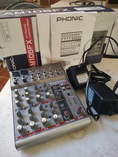 Mesa De Som Mixer 10 Canais Phonic Am105fx - Com Efeito