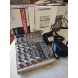 Mesa De Som Mixer 10 Canais Phonic Am105fx - Com Efeito