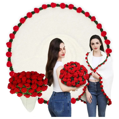 Manta Ramo De Flores, Cobija Ramo Rosas, Producto Terminado