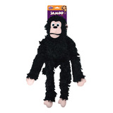 Brinquedo Pelucia Para Cães Macaco Peludo Preto Grande Jambo