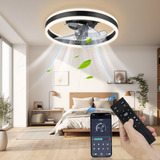 Ventilador Techo Luz Moderno+control Y App,aspas Reversible