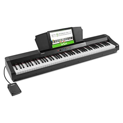 Piano Digital Alesis De 88 Teclas Contrapesadas Con Pedal