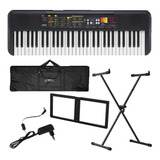 Teclado Yamaha Psr F52 + Kit Fonte, Capa E Suportes