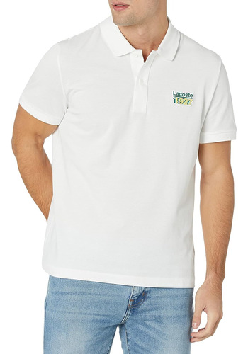 Camisa Lacoste Men's Short Sleeve 1927 Badge Regular Bco Ph7