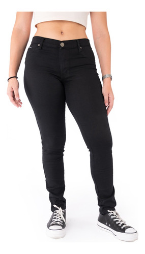 Pantalon Jean Elastizado Tiro Medio Mujer Chupin  36-56 