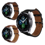 Correa Piel Lisa Sewing Premium Para Galaxy Watch 3 45 Mm