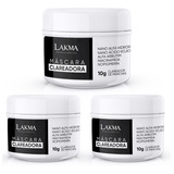 3 Potes: Máscara Clareadora Facial Lakma 10g C/ Ácido Kojico