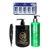 Set Aftershave Gel Afeitar 1l Portanavaja Negro Dorco Prime