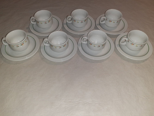 Set De 7 Tazas De Cafe De Porcelana Verbano