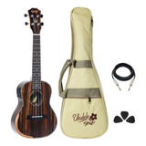 Kit Ukulele Seizi Bora-bora Plus Concert Elétrico Completo