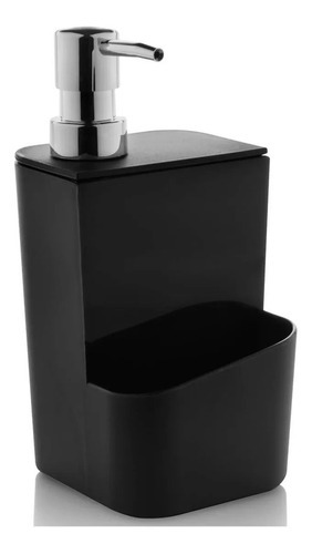 Dispenser Porta Detergente Liquido E Bucha 650ml Preto