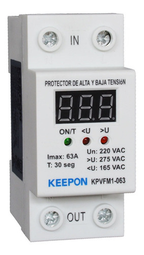 Protector De Tension 63a Monofasico Digital Volt Keepon