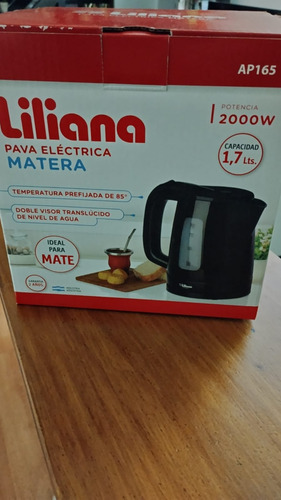 Pava Jarra Electrica Matera 1,7lts Liliana Ap165 Con Filtro 