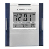 Reloj Digital Temperatura Pared Cuadrado Kadio Kd-3808 Gris