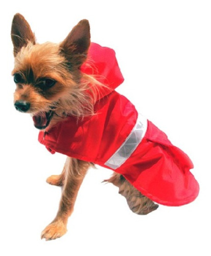 Impermeable Reflejante Rojo Mascota Perro Talla 8 Pet Pals