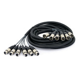 Multicabos Com Conectores Xlr 6 Vias - Santo Angelo, 10mts