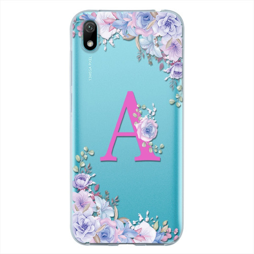 Funda Huawei  Antigolpes Flores Personalizada Tu Inicial