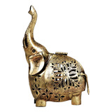 Elefante Showpiece Estatua De Hierro Té Luz Portavelas Sopor
