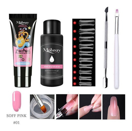 Kit De Uñas De Poligel Todo Para Manicura Gel Extension Set