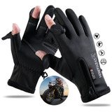 Guantes De Montar Cuero Invierno Impermeable Pantalla Tacil