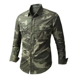 Camisa De Ropa De Trabajo De Camuflaje Para Hombres, Algodón