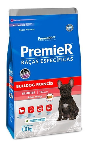 Ração Premier Raças Específicas Bulldog Francês Filhote 1kg