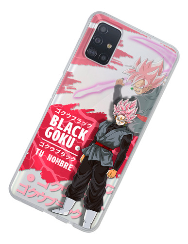 Funda Para Galaxy Dragon Ball Super Goku Black Con Tu Nombre