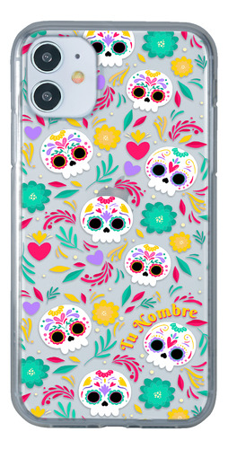 Funda Para iPhone Mujer Calaveras Flores Corazones Nombre