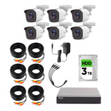 Hilook Kit Videovigilancia 6 Camaras 2mp Metalicas + 3tb