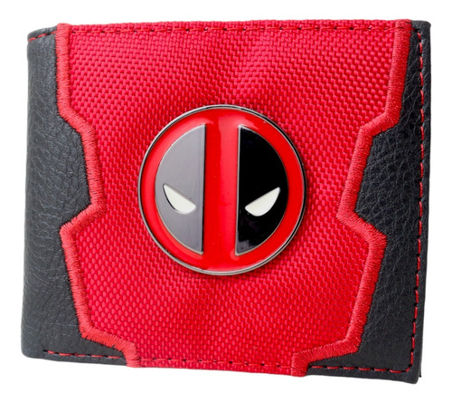 Cartera Marvel Deadpool Logo  Con Cierre Bioworld Roja 