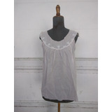 Musculosa Rosa Con Bordado Vintage