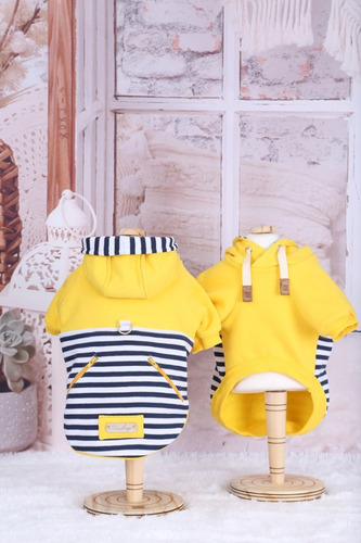 Moletom Amarelo/zipper Dudog Vest - Roupa Para Cachorro