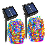 Juego De 2 Luces Solares Para Jardín, 30 M, Para Navidad, Ja