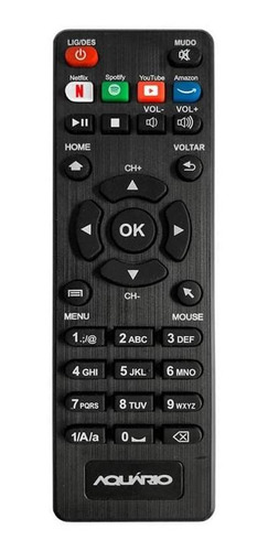 Controle Remoto Para Tv Box Aquário  Stv2000 