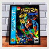 Quadro Decorativo Capa A3 Gamer Amazing Spiderman Sega Cd