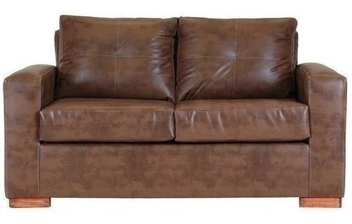 Sofa Franco 2 Cuerpos Caramelo Pata Madera / Muebles América